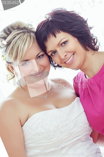 Image of Beautiful bride and her sister