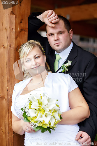 Image of beautiful young wedding couple