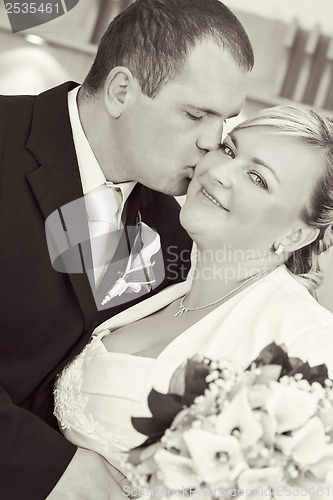 Image of beautiful young wedding couple