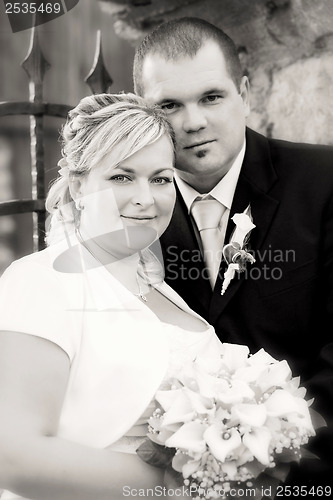 Image of beautiful young wedding couple