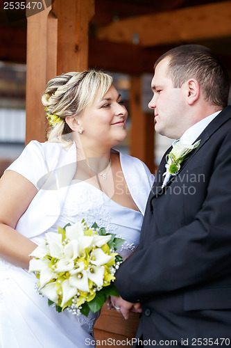 Image of beautiful young wedding couple