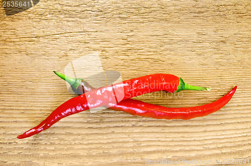 Image of Pepper red on a wooden board