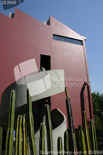 Image of Diego Rivera and Frida Kahlo's house in Mexico City