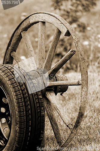 Image of new and old wheel