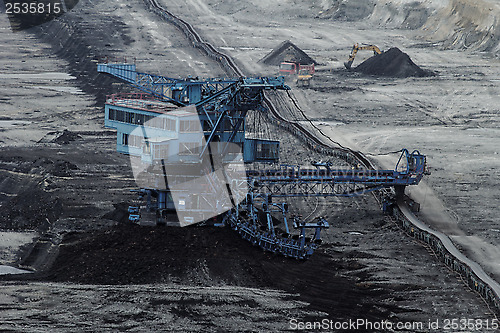 Image of Coal mining in an open pit