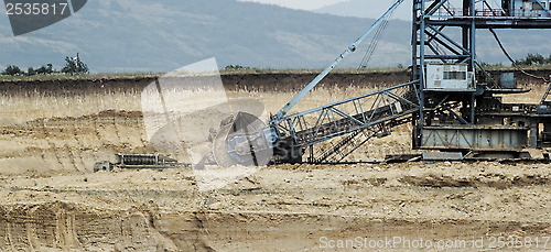 Image of Coal mining in an open pit