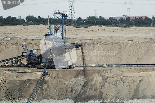 Image of Coal mining in an open pit