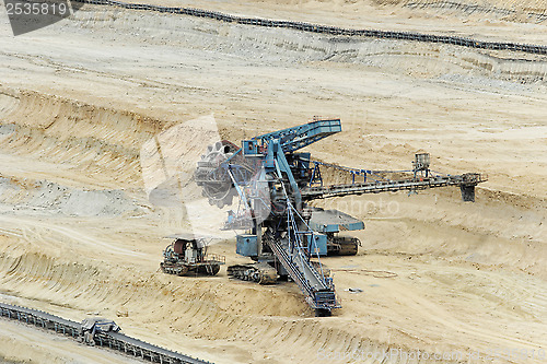 Image of Coal mining in an open pit