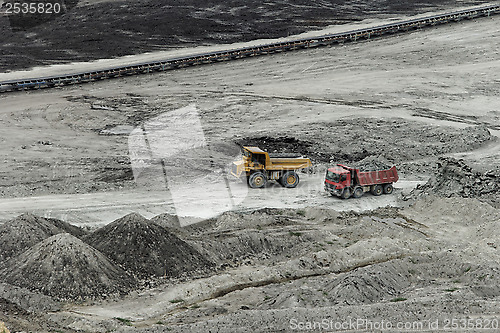 Image of Coal mining in an open pit