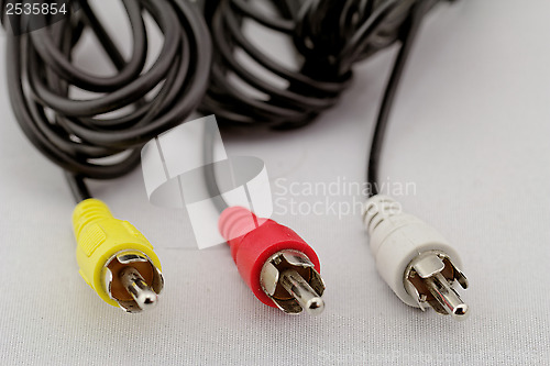 Image of three rca cable and plug