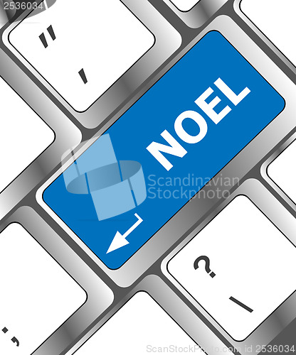 Image of Computer keyboard key with Noel button