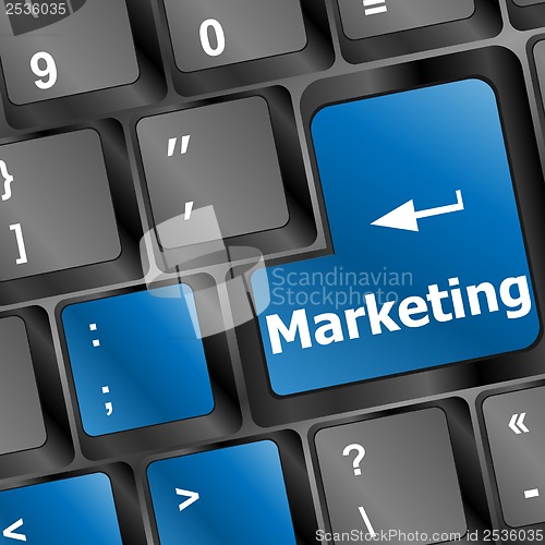 Image of keyboard with key marketing