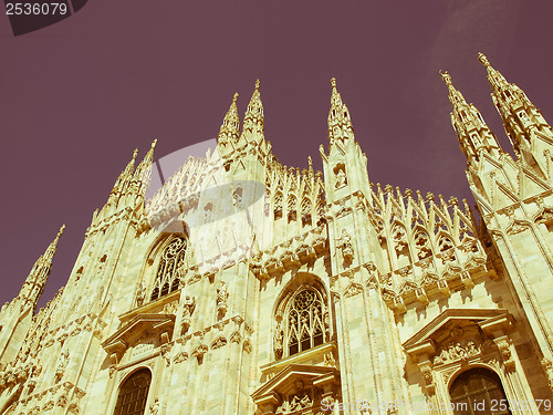 Image of Retro looking Duomo, Milan