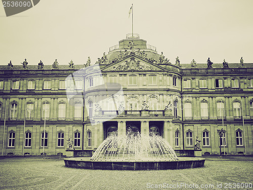 Image of Vintage sepia Neues Schloss (New Castle), Stuttgart