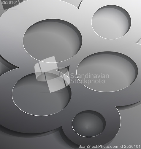 Image of Round 3d steel frame cut