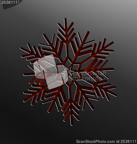 Image of Christmas snowflake cut of paper