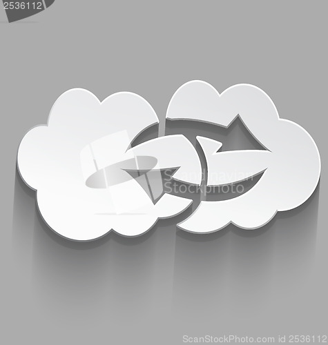 Image of White cloud computing sink icon