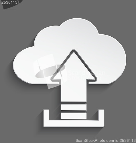 Image of White cloud upload 3d