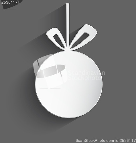 Image of White 3d Christmas ball