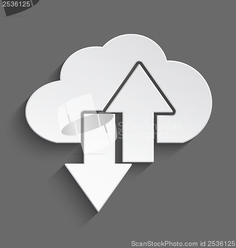 Image of White cloud up and down 3d