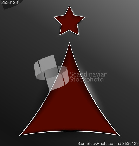 Image of Christmas tree triangle cut of paper