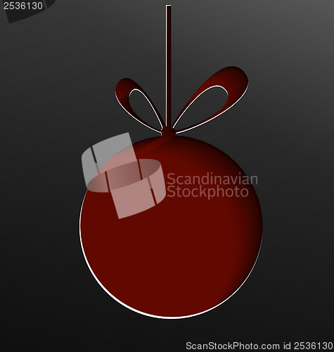 Image of Christmas ball cut of paper