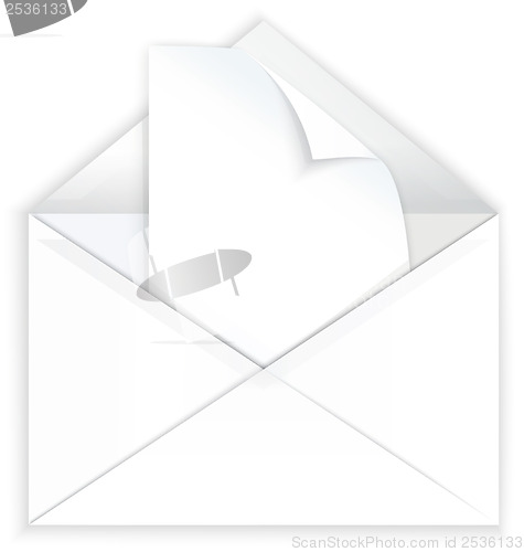 Image of White envelope and corner paper