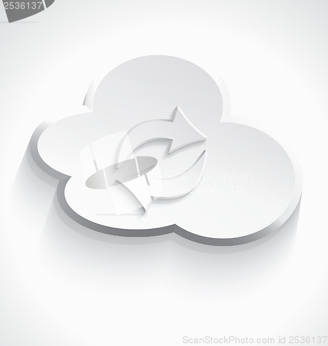 Image of White cloud computing sink icon 3d