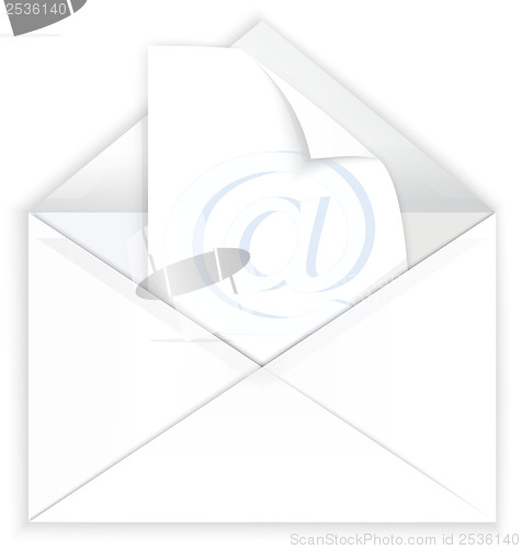 Image of White envelope and watermark paper