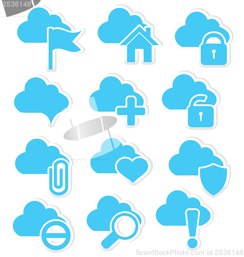 Image of Cloud icon set web