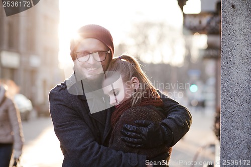 Image of Young happy european couple