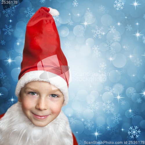 Image of child in santa clothes