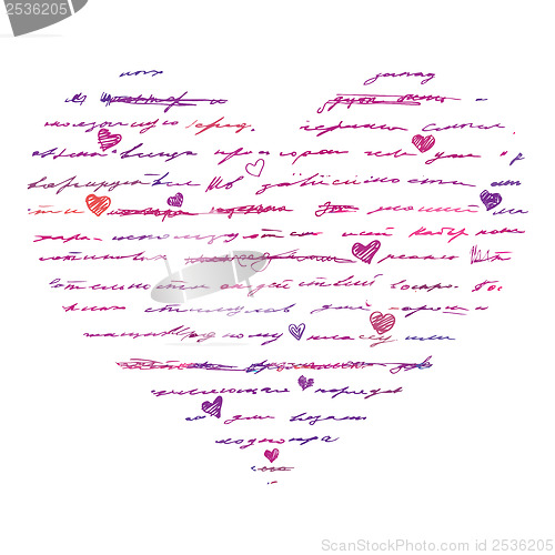 Image of Heart illustration. Love. Vector background.