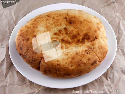 Image of Home bakery, bread on white plate