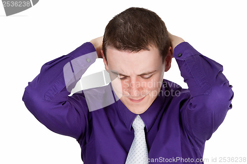 Image of Annoyed young man
