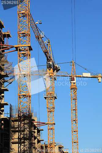 Image of tower cranes