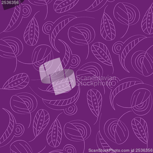Image of seamless pattern with leaf