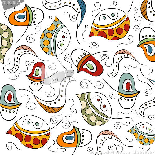 Image of seamless pattern with leaf