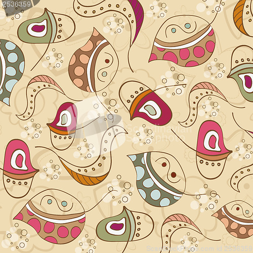 Image of seamless pattern with leaf