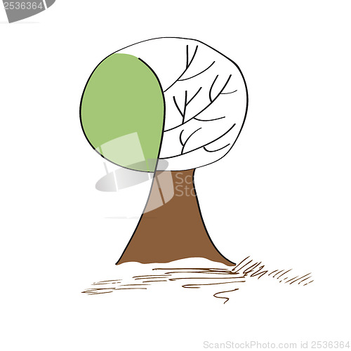 Image of stylized vector tree