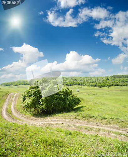 Image of winding road to horizon