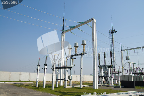 Image of part of high-voltage substation