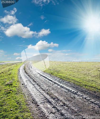 Image of dirty road after rain