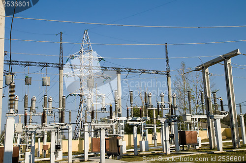 Image of part of high-voltage substation