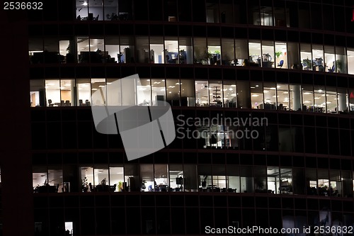 Image of Skyscrapers at night