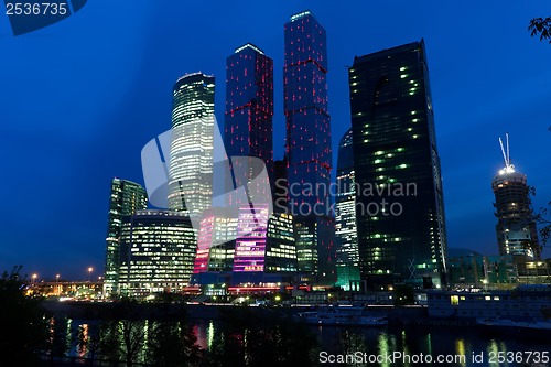 Image of Skyscrapers at night