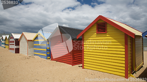 Image of Colorful Beach Huts in Australia