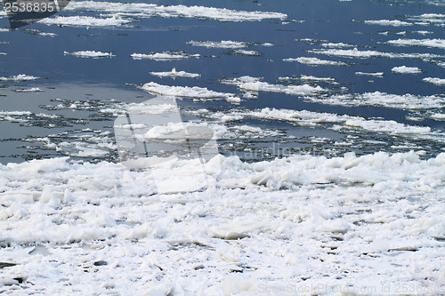 Image of Frozen river in winter