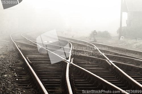 Image of Railway in fog 