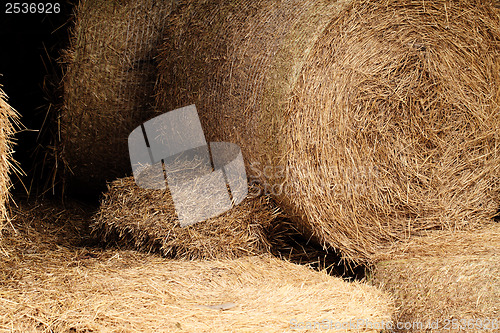 Image of hay bales in a field ( detail )